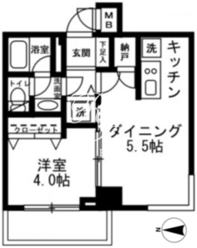 レジディア新宿イースト 601 間取り図
