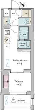 ブリリアイスト洗足池の杜 202 間取り図