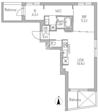 グランデュオ代沢5 203 間取り図