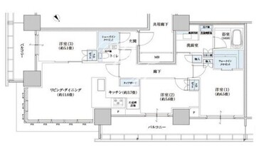 ブリリアタワー浜離宮 2209 間取り図
