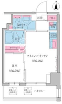 クレヴィアリグゼ雪が谷大塚 702 間取り図