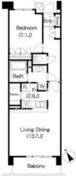 ブリリアイスト三軒茶屋 I-309 間取り図