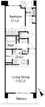 ブリリアイスト三軒茶屋 I-309 間取り図