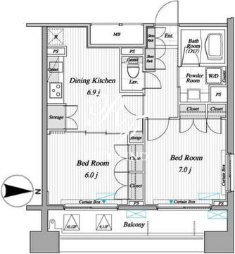 レジディア錦糸町2 906 間取り図
