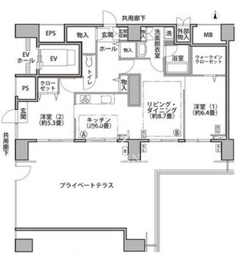 東雲キャナルコートCODAN 17-707 間取り図