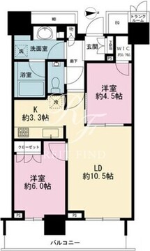 ザ・パークハウス晴海タワーズティアロレジデンス 2814 間取り図