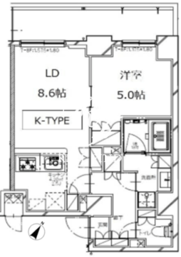 エスレジデンス月島 701 間取り図