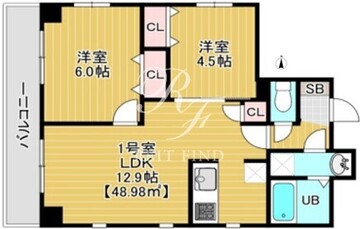 ソリニア日暮里 201 間取り図