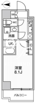 ジェノヴィア南千住2スカイガーデン 402 間取り図