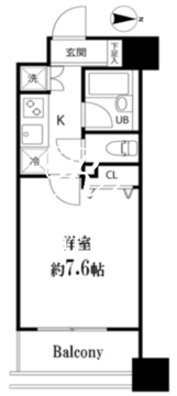 スペーシア秋葉原 1107 間取り図