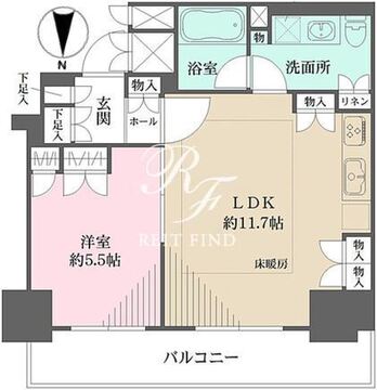 品川タワーフェイス 2408 間取り図