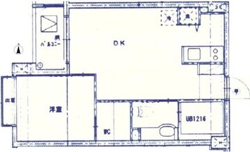 ベルジューレ高輪 304 間取り図