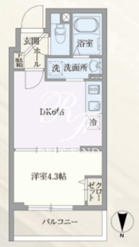 ルネサンスコート自由が丘 303 間取り図