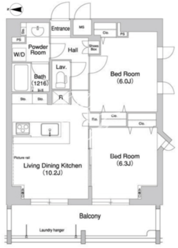 コンフォリア下北沢 701 間取り図