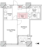 パークキューブ八丁堀 1202 間取り図