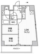 リテラス南千住サウス 201 間取り図