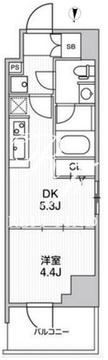 リテラス南千住サウス 503 間取り図