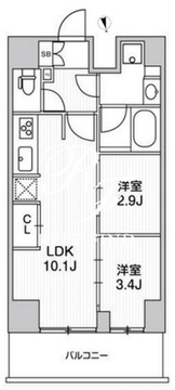 リテラス南千住サウス 505 間取り図
