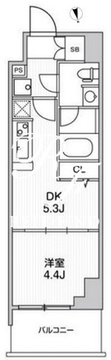 リテラス南千住サウス 508 間取り図