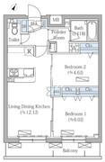 ロヴィーネ目黒東山 405 間取り図