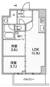 リテラス南千住サウス 1102 間取り図