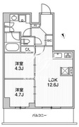 リテラス南千住サウス 1105 間取り図
