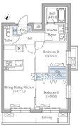 ロヴィーネ目黒東山 201 間取り図