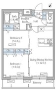 ロヴィーネ目黒東山 203 間取り図