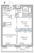 ロヴィーネ目黒東山 103 間取り図