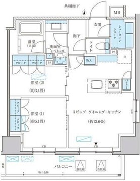 パークアクシス池袋イースト 701 間取り図