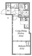 ルオーレ千鳥町 403 間取り図