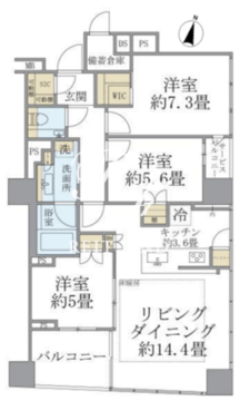 ブリリア二番町 1106 間取り図