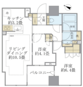 ブリリア二番町 1303 間取り図