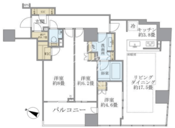 ブリリア二番町 1604 間取り図