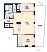 ソルム世田谷砧 102 間取り図