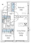 CREATIF桜新町 104 間取り図