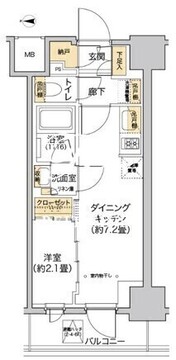 リビオメゾン西麻布 504 間取り図