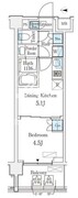 ベルファース品川大井町 207 間取り図