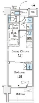 ベルファース品川大井町 101 間取り図