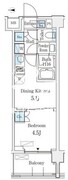 ベルファース品川大井町 206 間取り図
