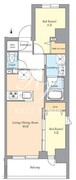 リテラス菊川 401 間取り図