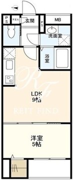 ウェルスクエアイズム初台 202 間取り図