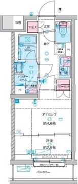 ジェノヴィア竹ノ塚 108 間取り図