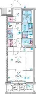 ジェノヴィア竹ノ塚 410 間取り図