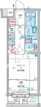 ジェノヴィア竹ノ塚 416 間取り図