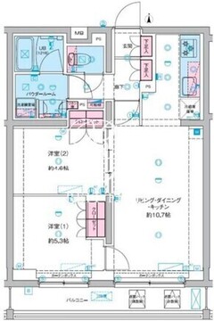 ジェノヴィア竹ノ塚 102 間取り図