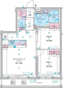 ジェノヴィア竹ノ塚 101 間取り図
