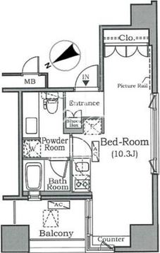 ザ・タワー芝浦 1004 間取り図