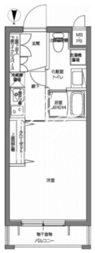パティーナV代々木上原 105 間取り図