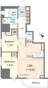ライオンズミレス蔵前 503 間取り図